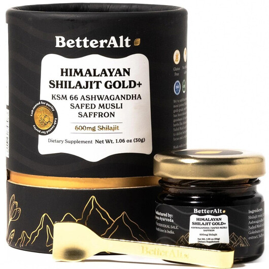 Основне фото товару Himalayan Shilajit Resin GOLD+ Основне фото товару BetterAlt, Himalayan Shilajit Resin GOLD+, Шилайт, 1.06 oz