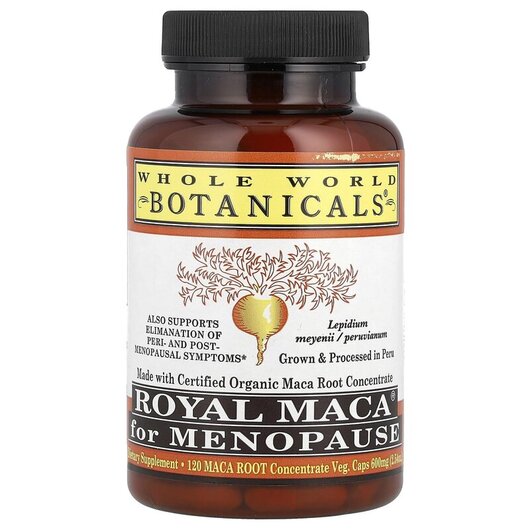 Основне фото товару Royal Maca for Menopause 500 mg Основне фото товару Royal Maca for Menopause 500 mg, Підтримка менопаузи 500 мг, 120