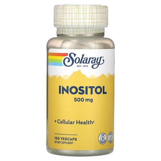 Основное фото товара Solaray, Витамин B8 Инозитол, Inostitol 500 mg, 100 капсул
