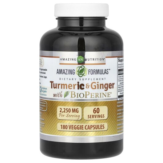 Основное фото товара Turmeric & Ginger with BioPerine 750 mg Основное фото товара Turmeric & Ginger with BioPerine 750, Экстракт корня куркумы,