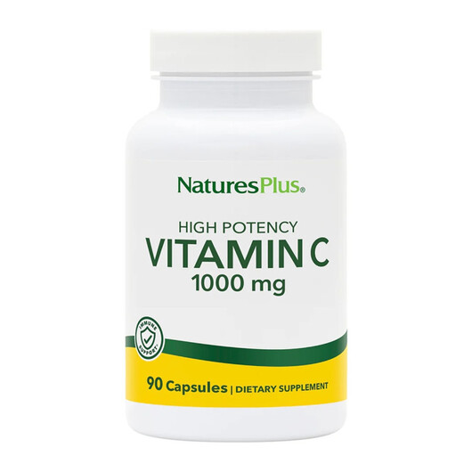 Основное фото товара High Potency Vitamin C Основное фото товара Natures Plus, Витамин C, High Potency Vitamin C, 90 капсул