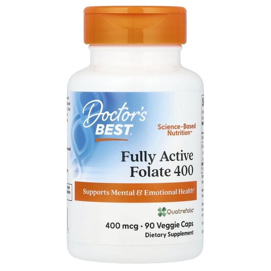 Основное фото товара Doctor's Best, Метилфолат, Fully Active Folate 400, 90 капсу