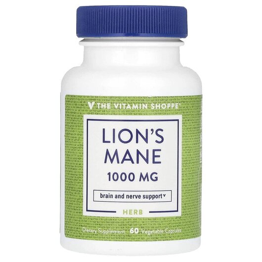 Основне фото товару Lion's Mane 1000 mg Основне фото товару TheVitaminShoppe, Lion's Mane 1000 mg, Гриби Левова Грива, 6