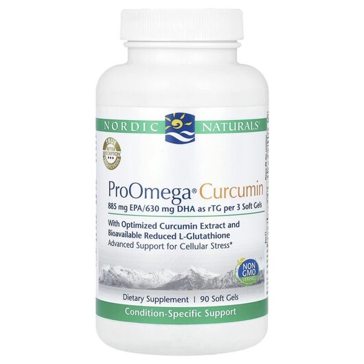 Основное фото товара ProOmega CRP 1250 mg Основное фото товара Nordic Naturals, Омега 1250 mg, ProOmega CRP, 90 капсул