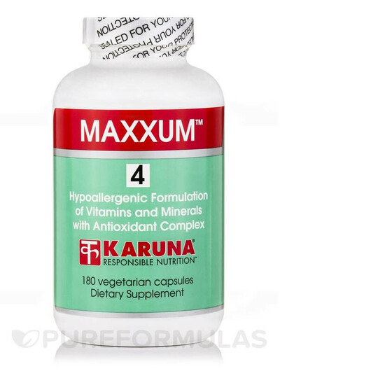 Основное фото товара Maxxum 4 Основное фото товара Karuna Health, Мультивитамины, Maxxum 4, 180 капсул