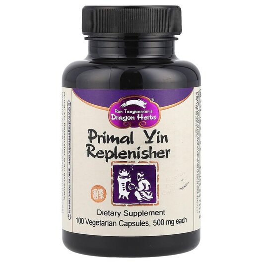 Основне фото товару Dragon Herbs, Primal Yin Replenisher 500 mg, Трави, 100 капсул