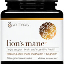 Lion's Mane+ Грибы Львиная грива Youtheory 60 капсул