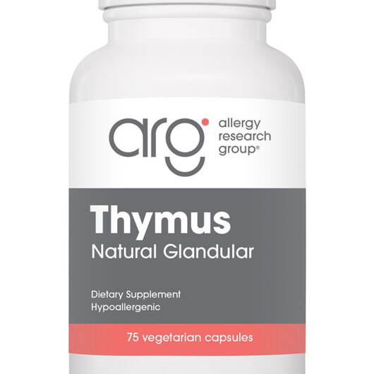 Основное фото товара Thymus Natural Glandular Основное фото товара Allergy Research Group, Тимус, Thymus Natural Glandular, 75 капсу