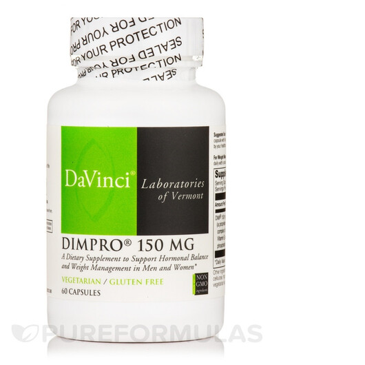 Основне фото товару DIMPro 150 mg Основне фото товару DaVinci Laboratories, DIMPro 150 mg, Дііндолілметан, 60 капсул