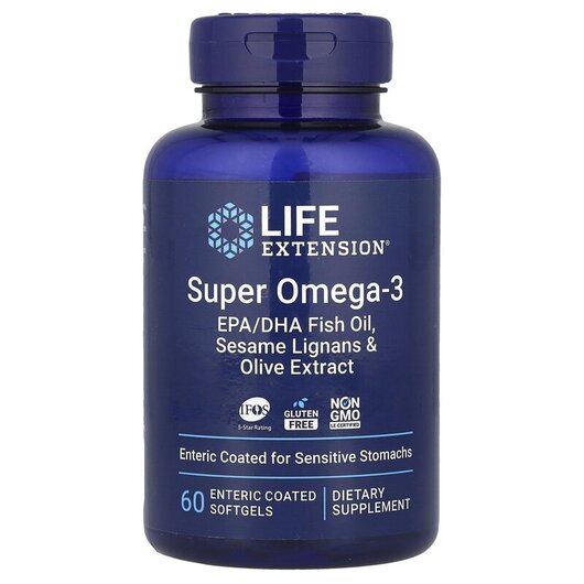 Основне фото товару Omega Foundations Super Omega-3, Риб'ячий жир Омега-3, 60 ка
