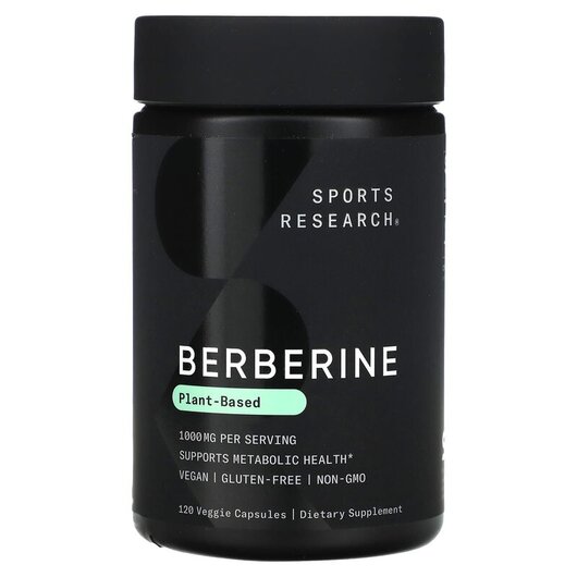 Основное фото товара Sports Research, Берберин, Berberine 1000 mg, 120 капсул