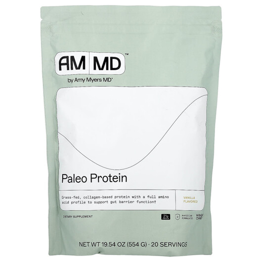 Основне фото товару Amy Myers MD, Paleo Protein Vanilla, Протеїн, 554 г