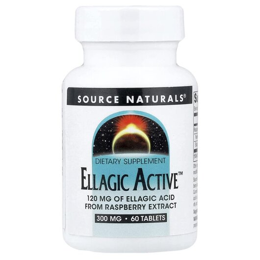 Основное фото товара Source Naturals, Малина, Ellagic Active 300 mg, 60 таблеток