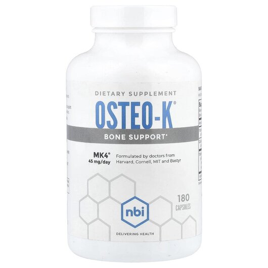 Основне фото товару NBI Health, Osteo-K, Підтримка суглобів, 180 капсул
