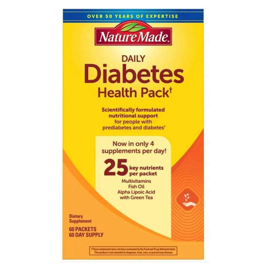 Основное фото товара Daily Diabetes Health Pack Основное фото товара Nature Made, Диабетик Пак, Diabetes Health Pack, 60 пакетов