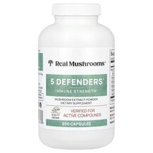 Гриби 5 Defenders Mushroom Real Mushrooms 200 капсул Гриби 5 Defenders Mushroom Real Mushrooms 200 капсул