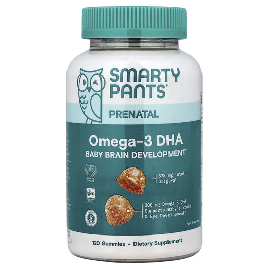 Основное фото товара Prenatal Omega-3 DHA Orange Lemon Основное фото товара SmartyPants, ДГК, Prenatal Omega-3 DHA Orange Lemon, 120 таблеток