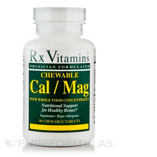 Основне фото товару Rx Vitamins, Chewable Cal / Mag, Кальцій Магній, 90 таблеток