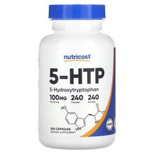 5-HTP 100 mg 5-гидрокситриптофан Nutricost 240 капсул 5-HTP 100 mg 5-гидрокситриптофан Nutricost 240 капсул
