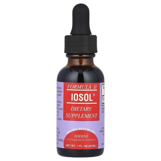 Основне фото товару Iosol Formula II Iodine Основне фото товару TPCS, Iosol Formula II, Іосол Йод, 30 мл