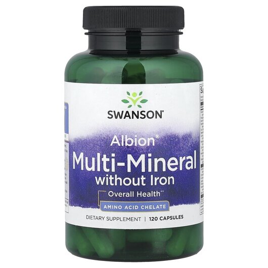 Основне фото товару Swanson, Albion Multi-Mineral without Iron, Мультивітаміни, 120 к