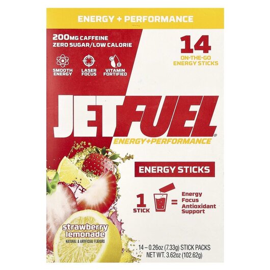 Основне фото товару JetFuel Energy + Performance Energy Sticks, Енергетичний напій, 7