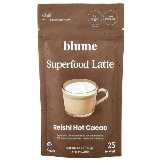 Основне фото товару Blume, Superfood Latte Reishi Hot Cacao, Суперфуд, 125 г