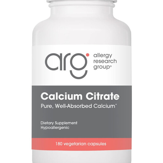 Основне фото товару Allergy Research Group, Calcium Citrate, Кальцій, 180 капсул