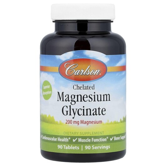 Основное фото товара Chelated Magnesium Glycinate 200 mg Основное фото товара Магний Глицинат, Chelated Magnesium Glycinate 200 mg, 90 таблеток
