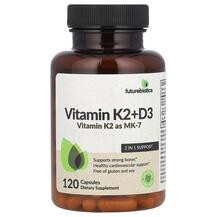 Vitamin K2 + D3 Витамины D3 + K2 Future Biotics 120 капсул