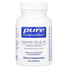 Vitamin D3 & K2 Витамины D3 + K2 Pure Encapsulations Vitamin D3 & K2 Витамины D3 + K2 Pure Encapsulations