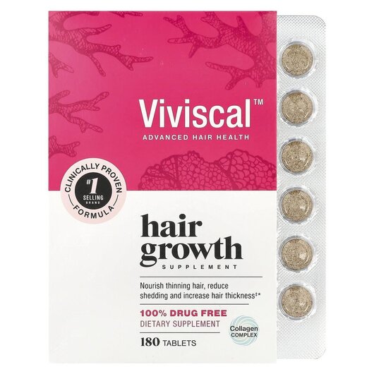 Основне фото товару Hair Growth Supplement, Підтримка росту волосся, 180 таблеток