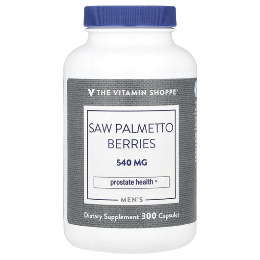 Основне фото товару Men's Saw Palmetto Berries 540 mg Основне фото товару Men's Saw Palmetto Berries 540 mg, Со Пальметто, 300 капсул
