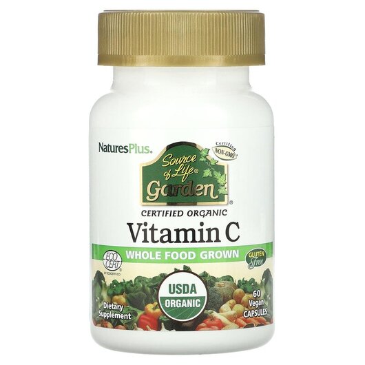 Основное фото товара Source of Life Garden Certified Organic Vitamin C, Витамин C, 60 
