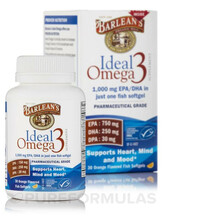 Ideal Omega3 Orange Flavor Омега 3 Barlean's 30 капсул