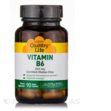 Вітамін B6 Піридоксин Vitamin B6 200 mg Country Life Вітамін B6 Піридоксин Vitamin B6 200 mg Country Life