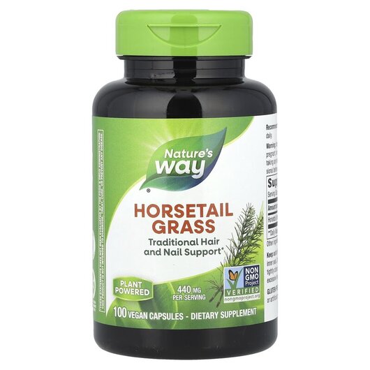 Основное фото товара Nature's Way, Хвощ полевой 440 мг, Horsetail Grass 440 mg, 1
