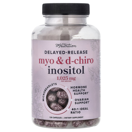 Основне фото товару Myo & D-Chiro Inositol Delayed-Release, Міо-інозитол, 120 кап