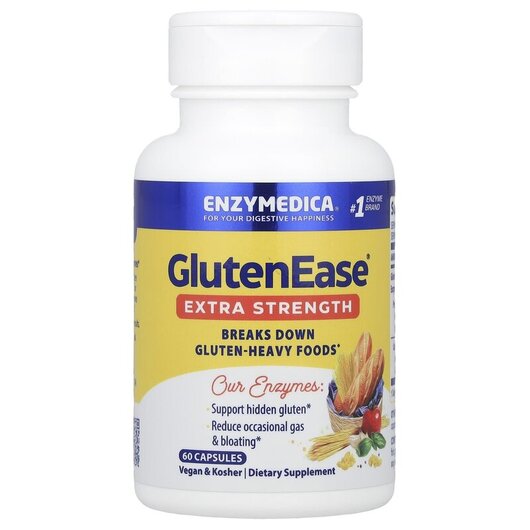 Основное фото товара Enzymedica, Ферменты для Глютена, GlutenEase Extra Strength, 60 к