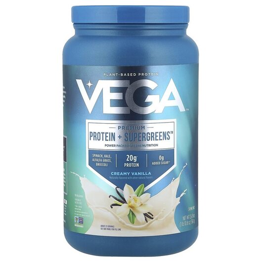 Основное фото товара Vega, Протеин, Protein & Greens Vanilla, 760 г