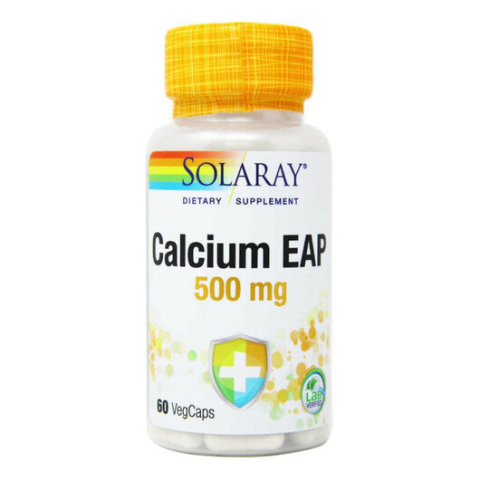 Основное фото товара Solaray, Кальций EAP 500 мг, Calcium EAP 500 mg, 60 капсул