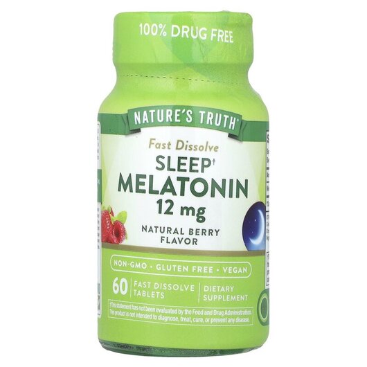Основное фото товара Sleep Melatonin Natural Berry 12 mg Основное фото товара Мелатонин, Sleep Melatonin Natural Berry 12 mg, 60 таблеток