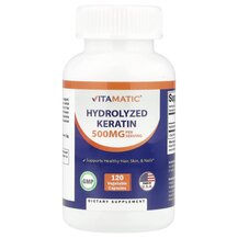 Кератин Hydrolyzed Keratin 500 mg Vitamatic 120 капсул