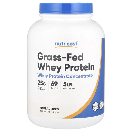 Основное фото товара Протеин Изолят, Grass-Fed Whey Protein Concentrate Unflavored, 22