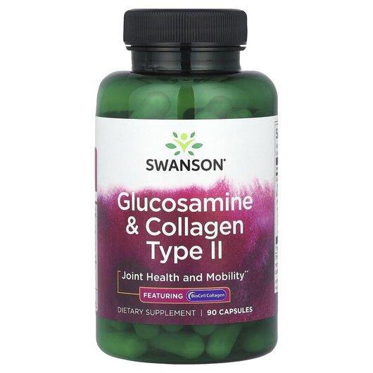 Основне фото товару Glucosamine & Collagen Type II Основне фото товару Glucosamine & Collagen Type II, Глюкозамін Хондроітин, 90 кап