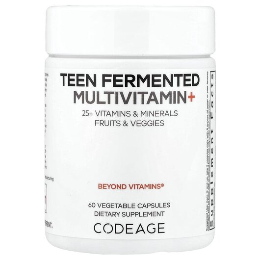 Основне фото товару CodeAge, Teen Fermented Multivitamin, Мультивітаміни, 60 капсул