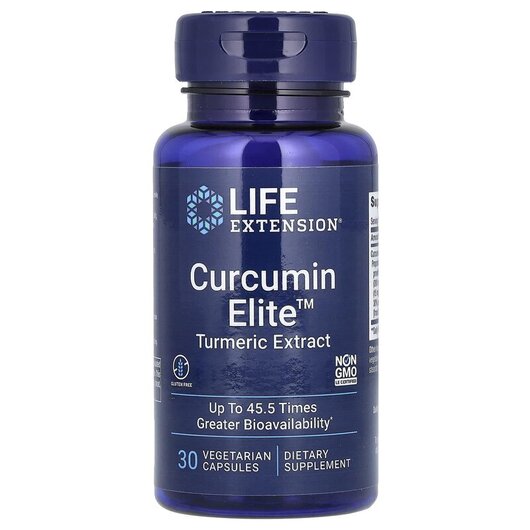 Основне фото товару Curcumin Elite Turmeric Extract Основне фото товару Curcumin Elite Turmeric Extract, Куркумін елітний, 30 капсул