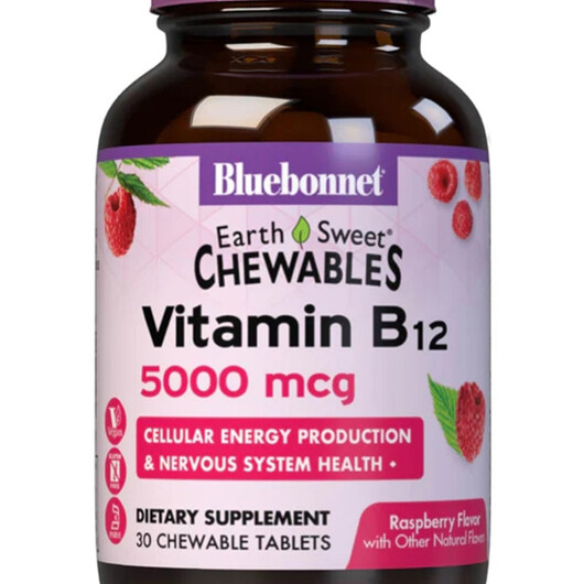 Основное фото товара EarthSweet Chewables Vitamin B12 Основное фото товара Витамин B12 Кобаламин, EarthSweet Chewables Vitamin B12, 30 табле