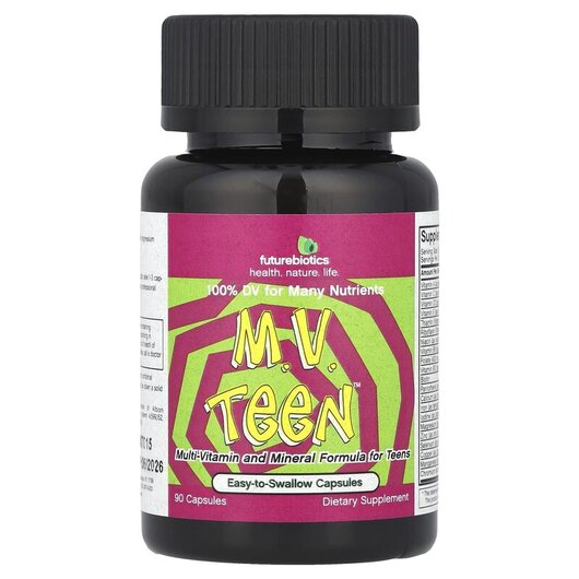 Основне фото товару M.V. Teen Основне фото товару Future Biotics, M.V. Teen, Вітаміни для підлітків, 90 капсул