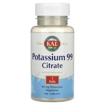 Potassium 99 Citrate 99 mg Калий KAL 100 таблеток
